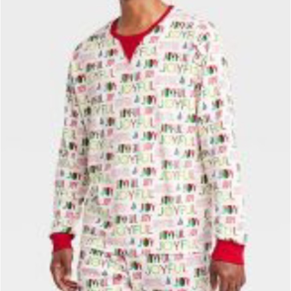 //Joyful Print Matching Family Pajama Set